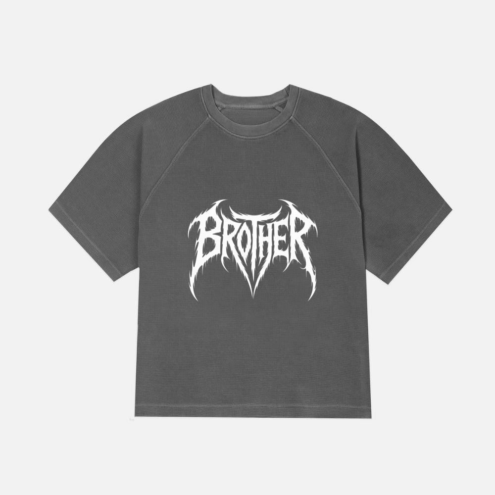 Brother Gothic Typography Logo T-Shirt
